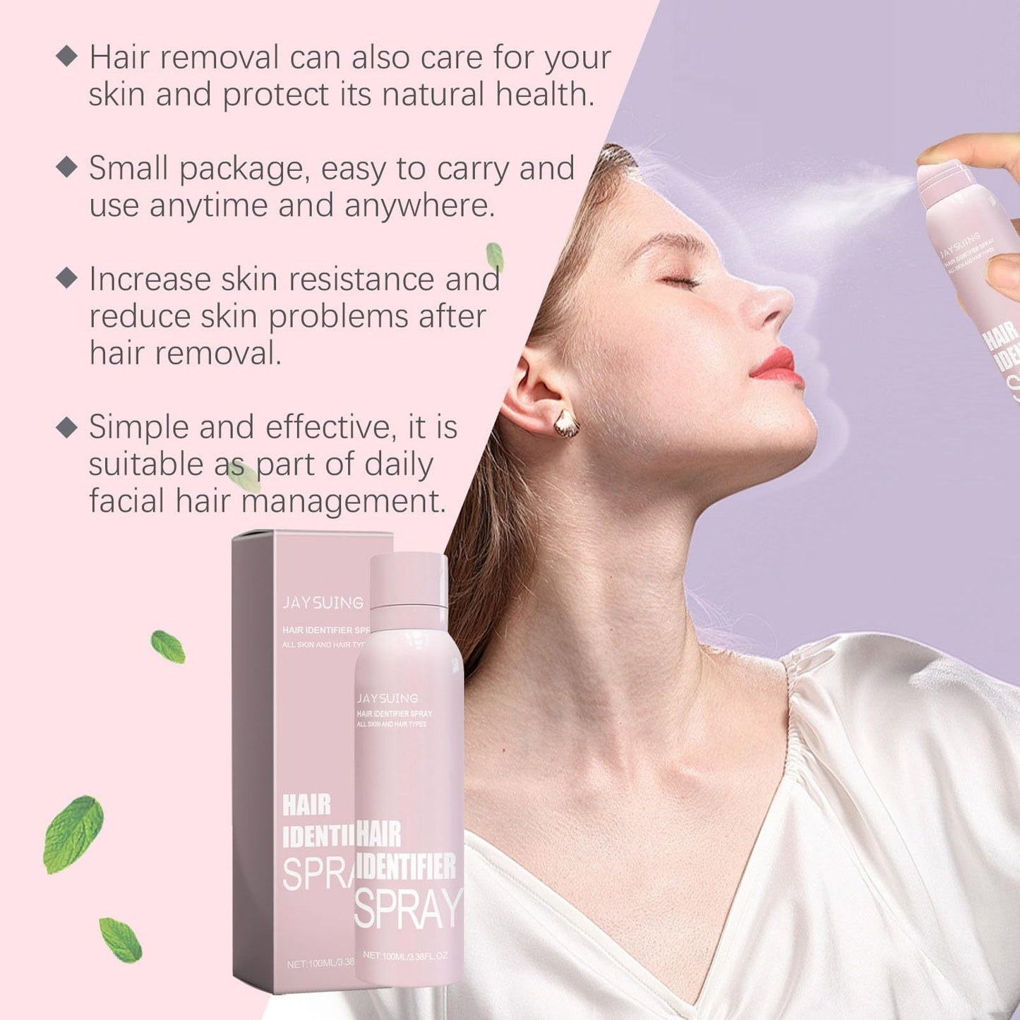 Jay Suing Hair Identifier Spray For Face Shaving With Razors, Women Dermaplaning Tool For Face